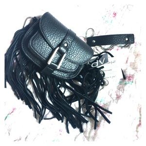 Leather fringed biker baggy
